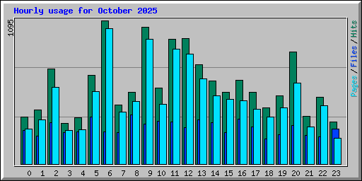 Hourly usage for October 2025