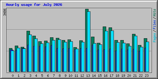 Hourly usage for July 2026